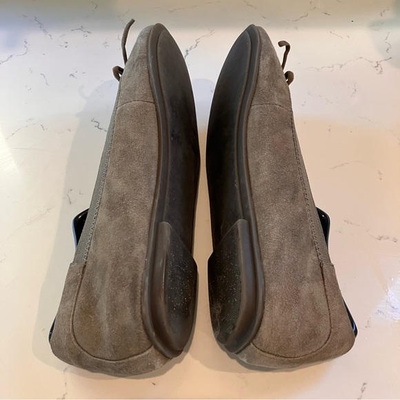 Vionic Matira Womens Size 8.5 Shoes Taupe Suede Bow Slip on Comfort Ballet Flats - Picture 7 of 12